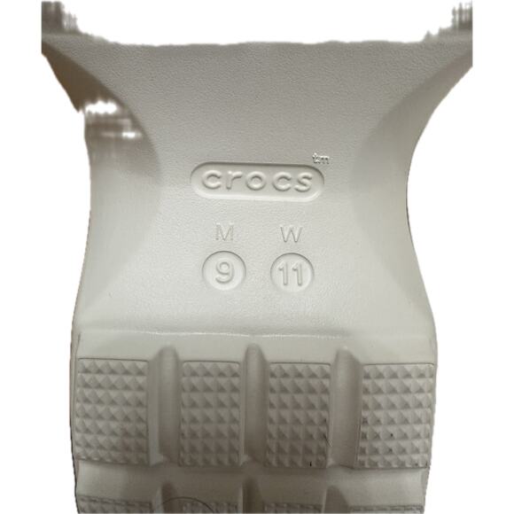 Crocs Stomp Clog Platform Sandals White Women’s 11 / Men’s 9 Comfort Shoes New - Picture 9 of 9